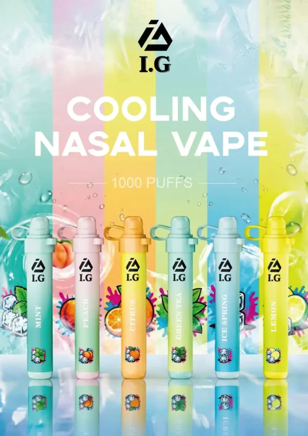1-5.webp I.G 夏威夷 1000口 鼻通棒|6款清新香氣 涼感提神薄荷鼻吸