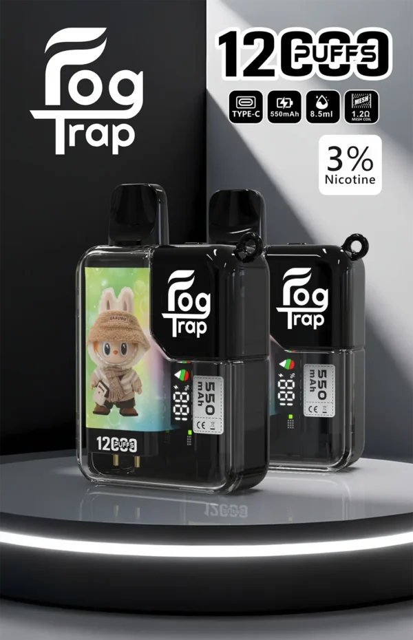 【買十送一】Fog Trap 限量聯名 12000口｜蠟筆小新 × LABUBU 油電數位顯示屏 雙檔功率切換 拋棄式電子煙