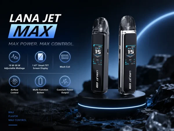 ChatGPT-Image-2026年8月31日-下午07_52_16.webp 【買1贈煙油】LANA / ILIA-JETMAX 聯名 側注油主機套裝|1.47吋彩色大螢幕 1200mAh戰鬥續航 可調氣流系統 通用小煙煙油