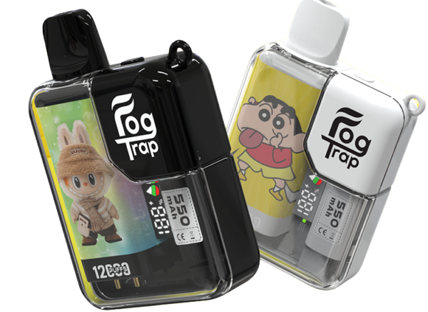 【買十送一】Fog Trap 限量聯名 12000口｜蠟筆小新 × LABUBU 油電數位顯示屏 雙檔功率切換 拋棄式電子煙