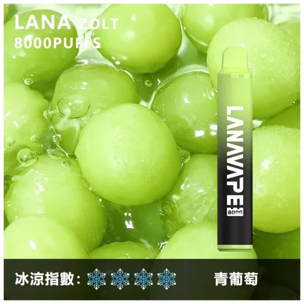 LANA ZOLT 8000口 抛棄式電子煙｜15ml煙油 冰感水果系列清爽入喉 Mesh網狀霧化芯爆發力強 可充電式設計