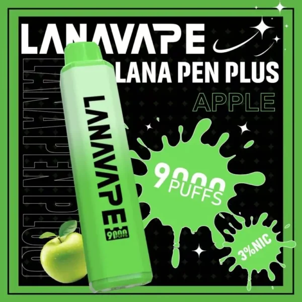 LANA PEN PLUS 9000口｜3%尼古丁鹽 15ml儲油 650mAh Mesh網芯 Type-C充電