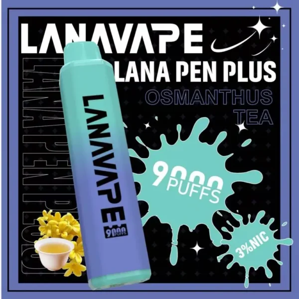 LANA PEN PLUS 9000口｜3%尼古丁鹽 15ml儲油 650mAh Mesh網芯 Type-C充電