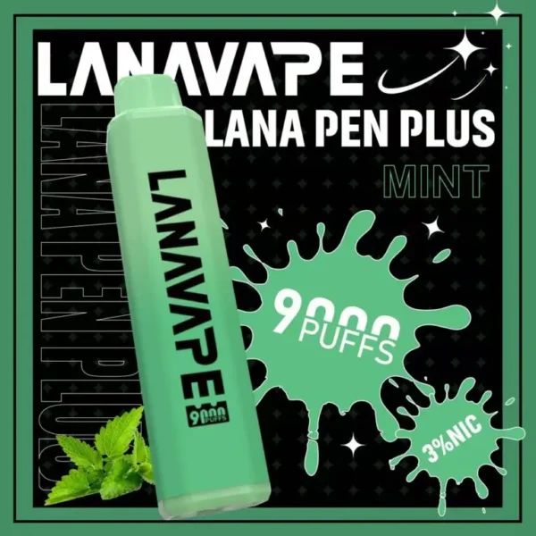 LANA PEN PLUS 9000口｜3%尼古丁鹽 15ml儲油 650mAh Mesh網芯 Type-C充電