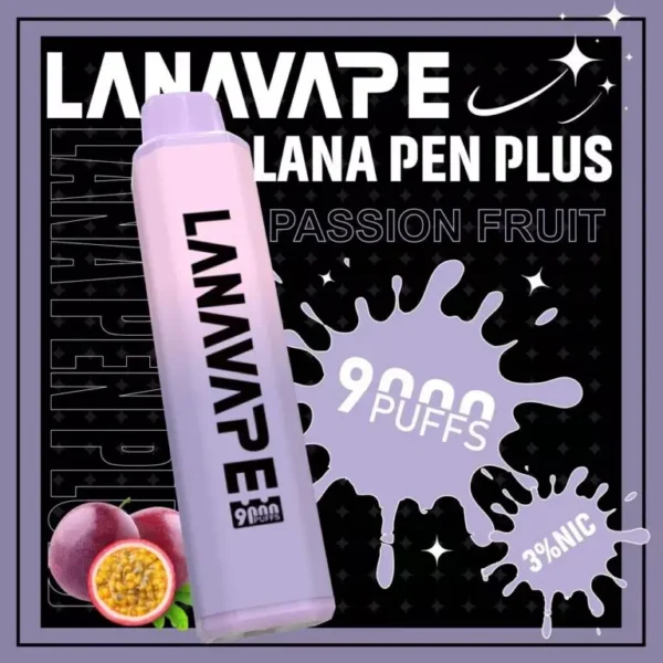 LANA PEN PLUS 9000口｜3%尼古丁鹽 15ml儲油 650mAh Mesh網芯 Type-C充電