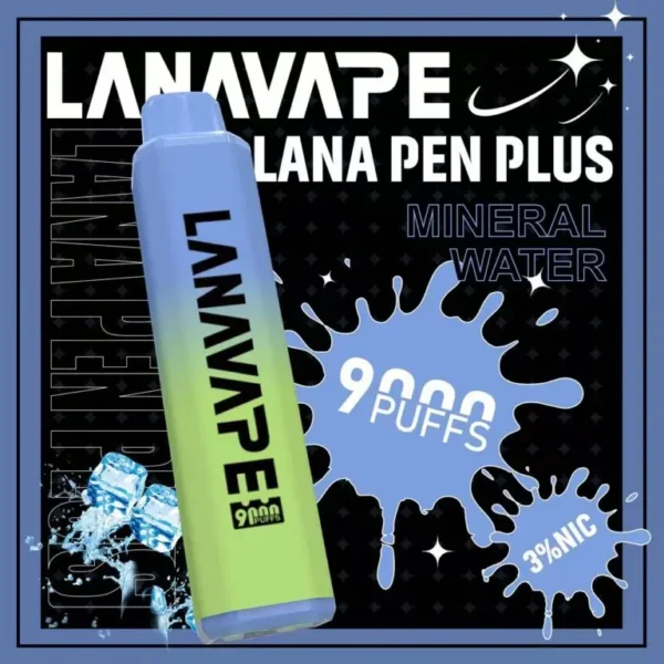LANA PEN PLUS 9000口｜3%尼古丁鹽 15ml儲油 650mAh Mesh網芯 Type-C充電