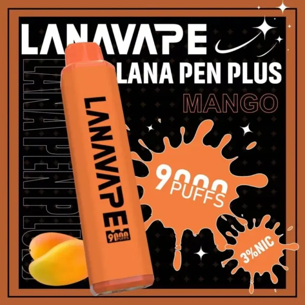 LANA PEN PLUS 9000口｜3%尼古丁鹽 15ml儲油 650mAh Mesh網芯 Type-C充電
