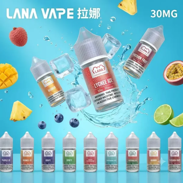 微信图片_20260708221617_893_132.webp LANA 拉娜 煙油 30ml|30mg尼古丁鹽紮實滿足感 口感層次分明 回韻清甜不化學 適配各類通用注油小煙主機
